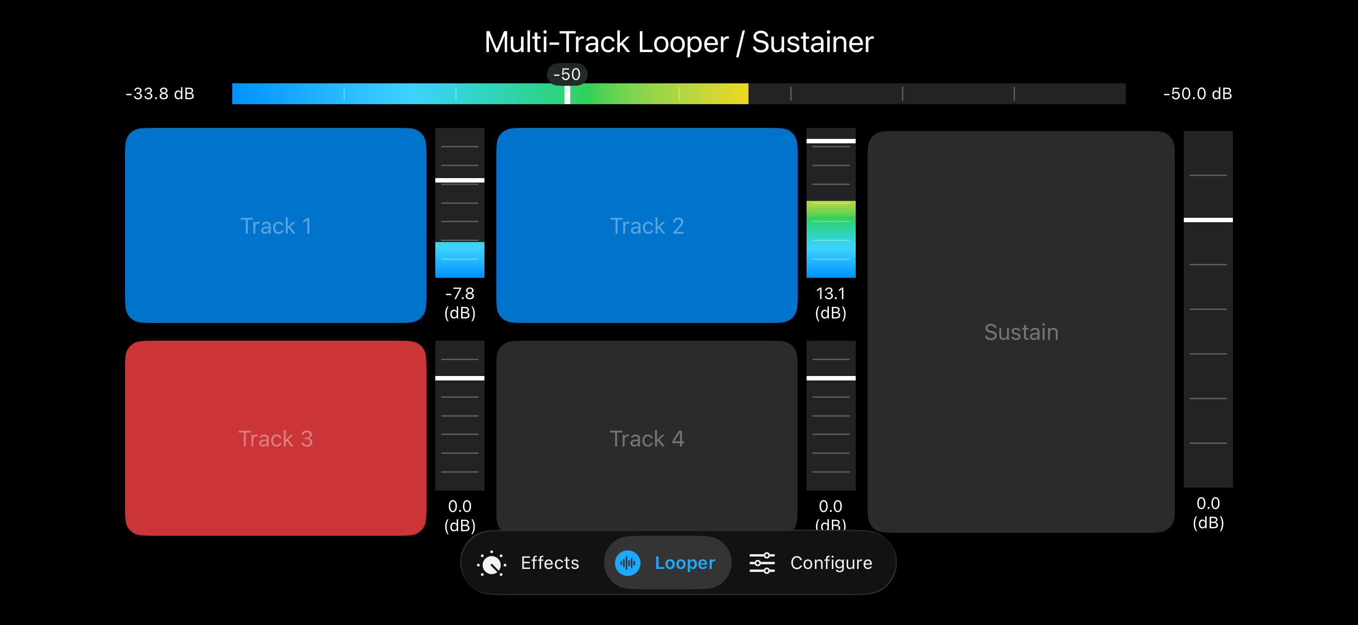 BlueLooper Multi-Track Looper screen
